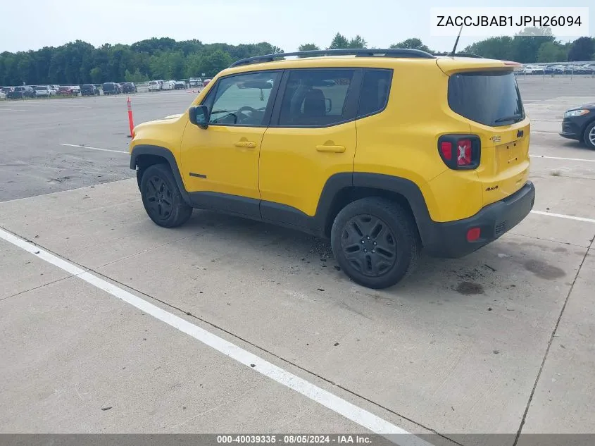 ZACCJBAB1JPH26094 2018 Jeep Renegade Upland Edition 4X4