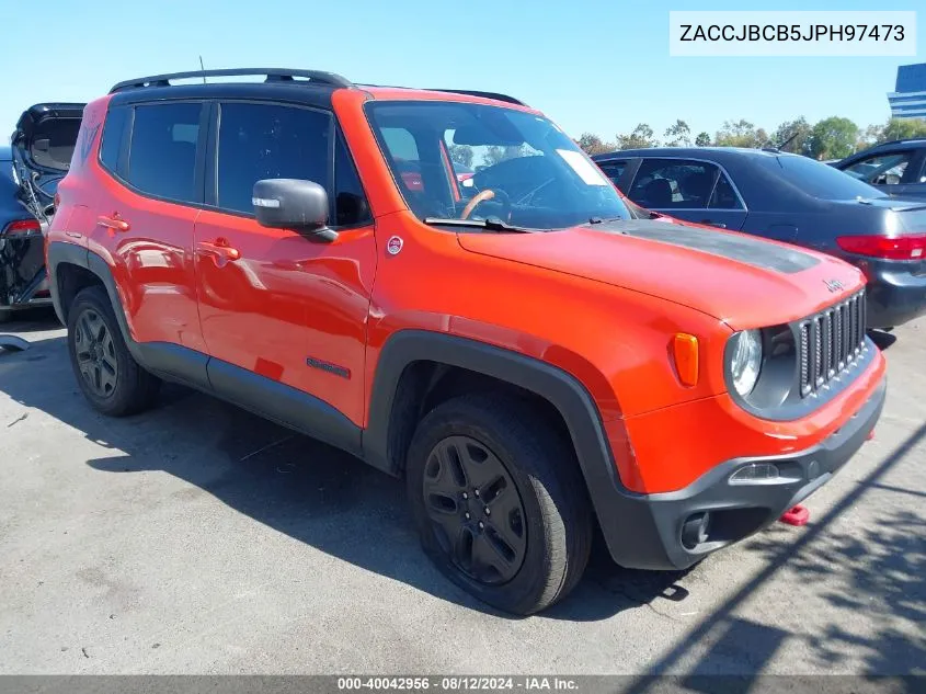 2018 Jeep Renegade Trailhawk 4X4 VIN: ZACCJBCB5JPH97473 Lot: 40042956