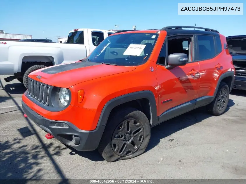 2018 Jeep Renegade Trailhawk 4X4 VIN: ZACCJBCB5JPH97473 Lot: 40042956