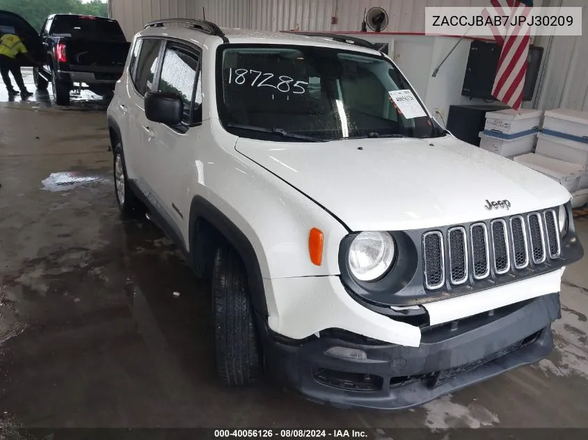 2018 Jeep Renegade Sport 4X4 VIN: ZACCJBAB7JPJ30209 Lot: 40056126