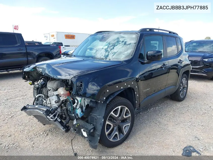 2018 Jeep Renegade Latitude VIN: ZACCJBBB3JPH77885 Lot: 40079921