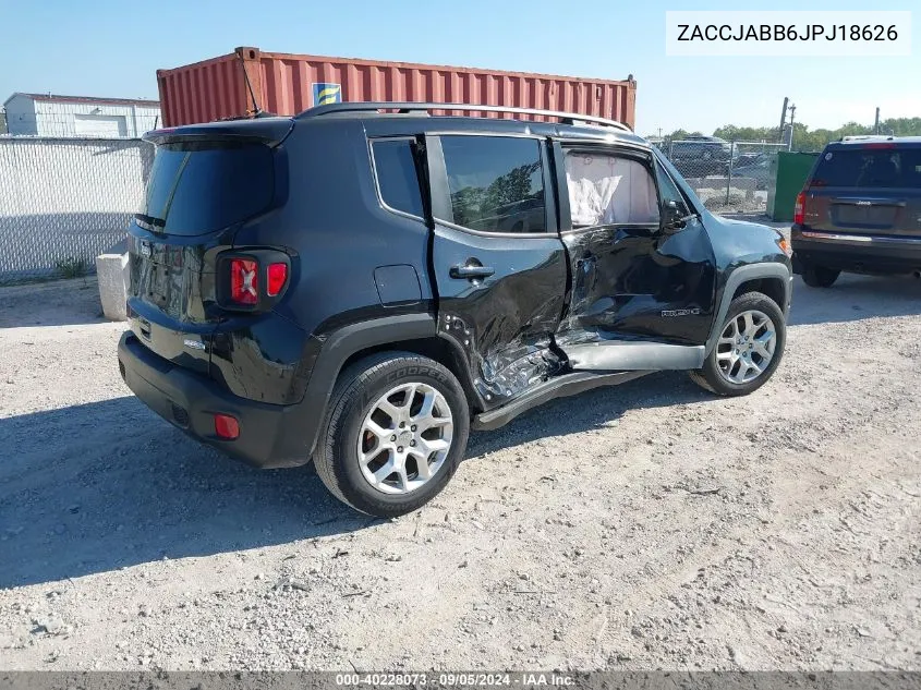 2018 Jeep Renegade Latitude VIN: ZACCJABB6JPJ18626 Lot: 40228073