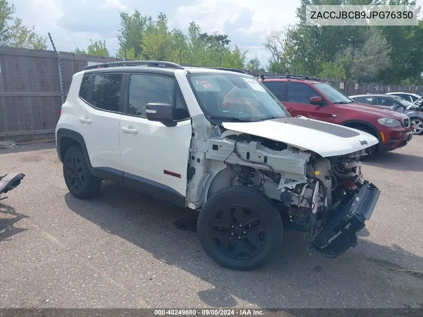 2018 Jeep Renegade Trailhawk 4X4 VIN: ZACCJBCB9JPG76350 Lot: 40249880