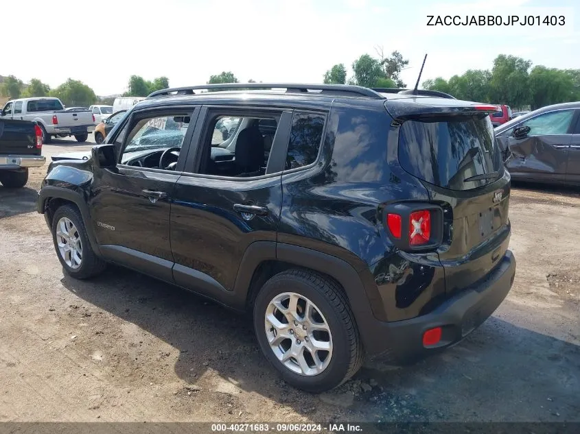 ZACCJABB0JPJ01403 2018 Jeep Renegade Latitude Fwd