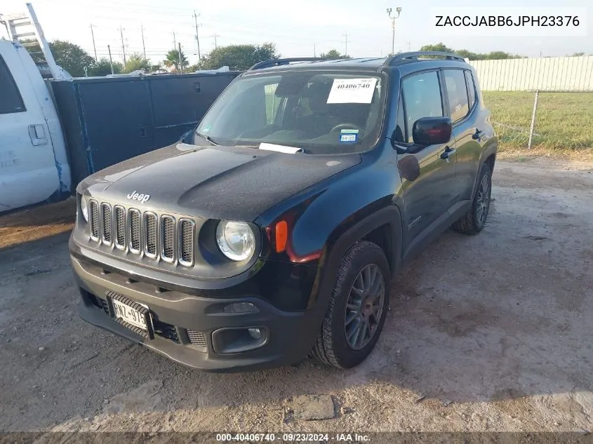 2018 Jeep Renegade Latitude Fwd VIN: ZACCJABB6JPH23376 Lot: 40406740