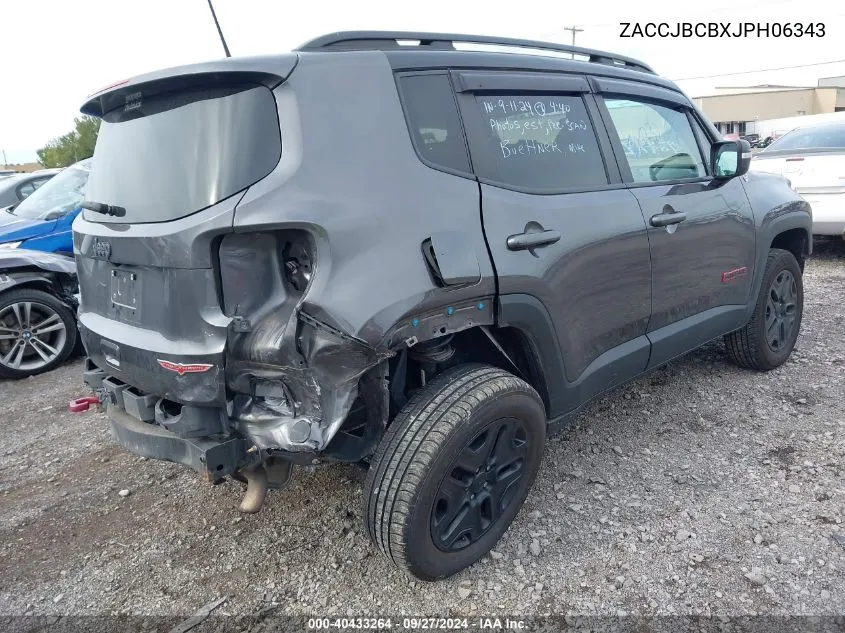 ZACCJBCBXJPH06343 2018 Jeep Renegade Trailhawk 4X4