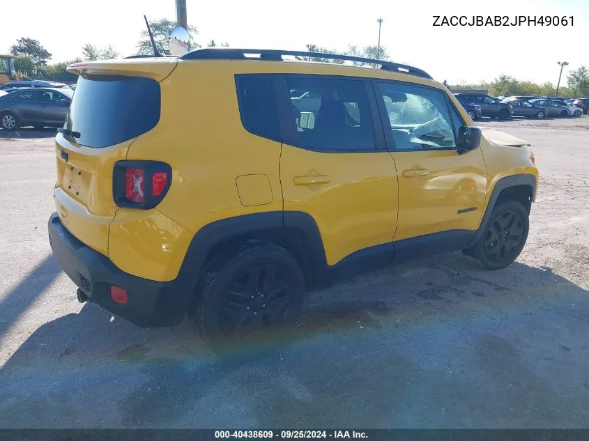 2018 Jeep Renegade Upland Edition 4X4 VIN: ZACCJBAB2JPH49061 Lot: 40438609