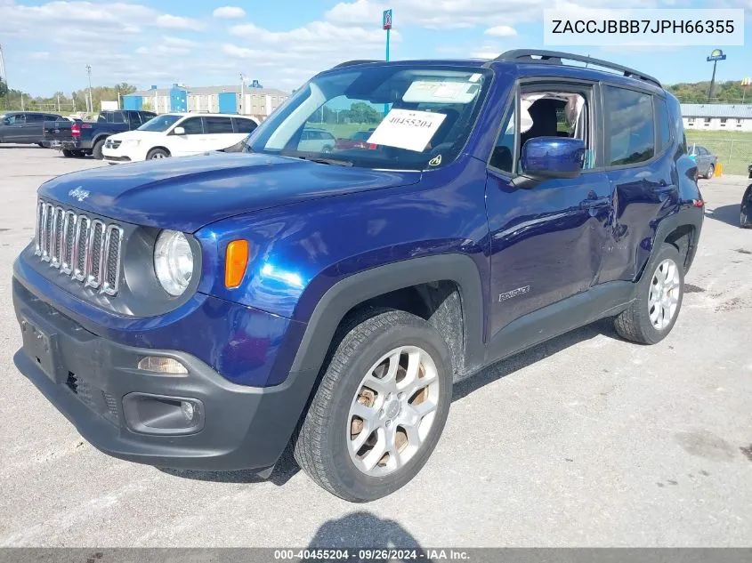 2018 Jeep Renegade Latitude 4X4 VIN: ZACCJBBB7JPH66355 Lot: 40455204