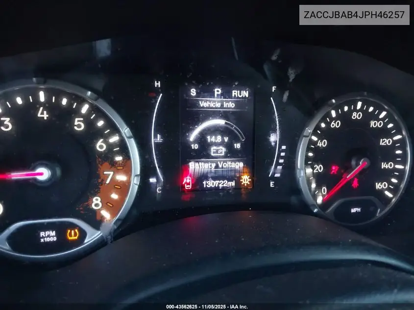 ZACCJBAB4JPH46257 2018 Jeep Renegade Upland Edition 4X4