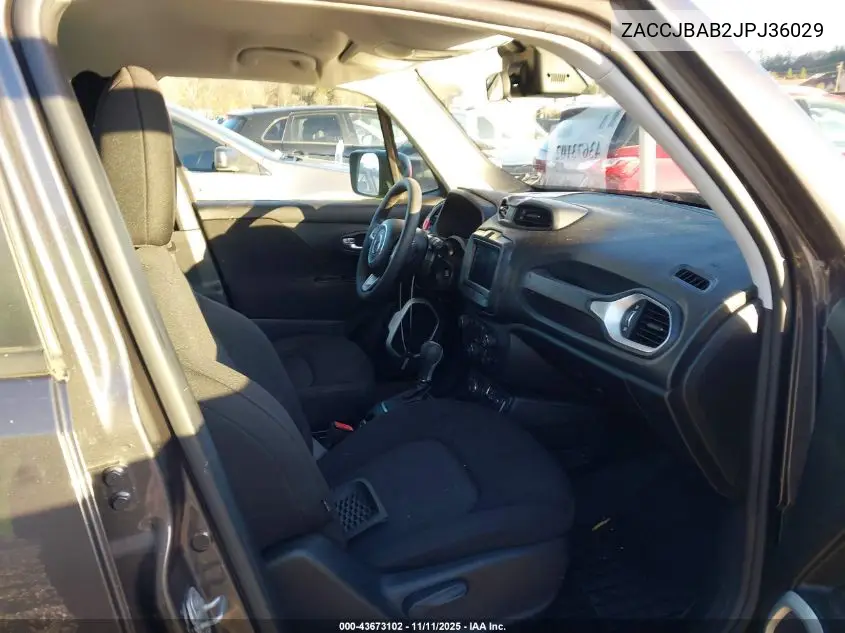 ZACCJBAB2JPJ36029 2018 Jeep Renegade Sport 4X4