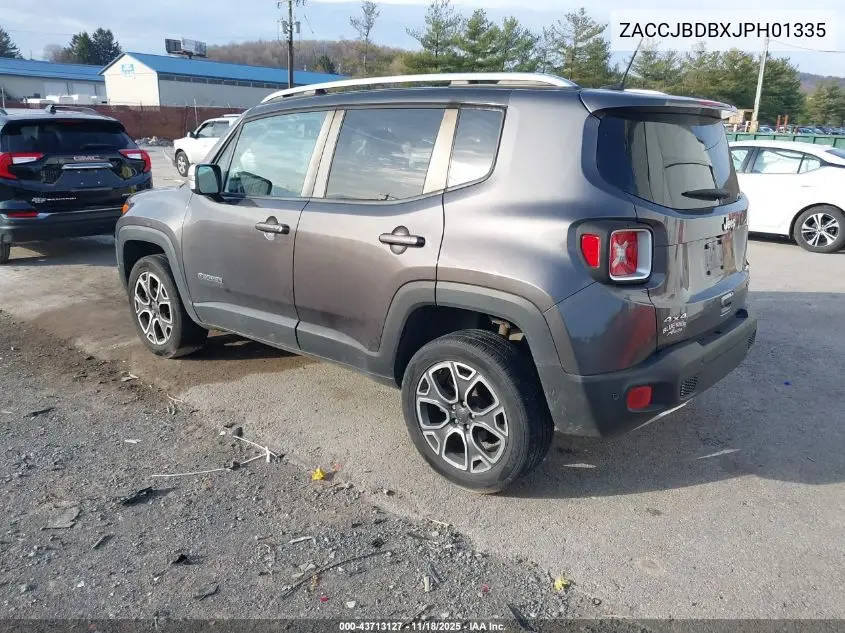 ZACCJBDBXJPH01335 2018 Jeep Renegade Limited 4X4
