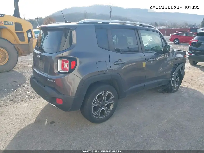ZACCJBDBXJPH01335 2018 Jeep Renegade Limited 4X4