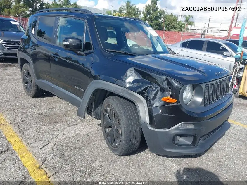 ZACCJABB0JPJ67692 2018 Jeep Renegade Altitude Fwd