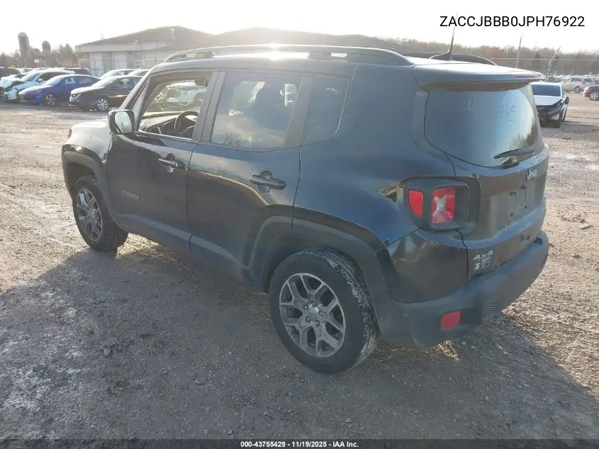 ZACCJBBB0JPH76922 2018 Jeep Renegade Latitude 4X4