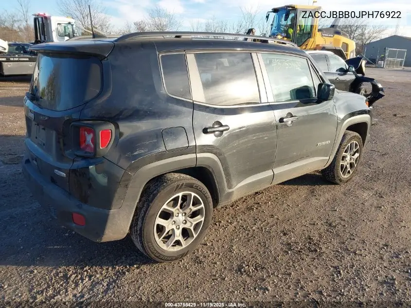 ZACCJBBB0JPH76922 2018 Jeep Renegade Latitude 4X4