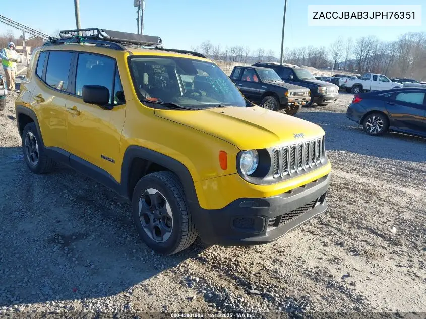 ZACCJBAB3JPH76351 2018 Jeep Renegade Sport 4X4