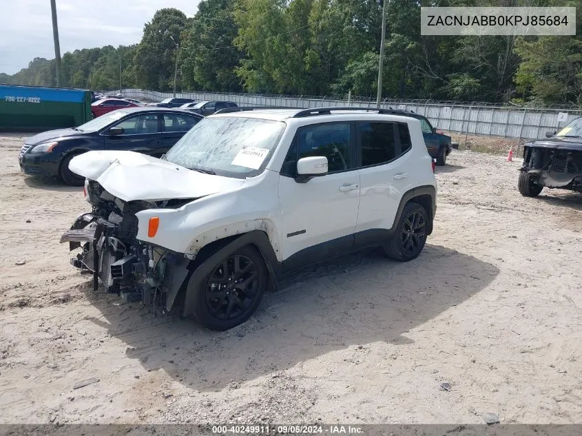 2019 Jeep Renegade Altitude Fwd VIN: ZACNJABB0KPJ85684 Lot: 40249911