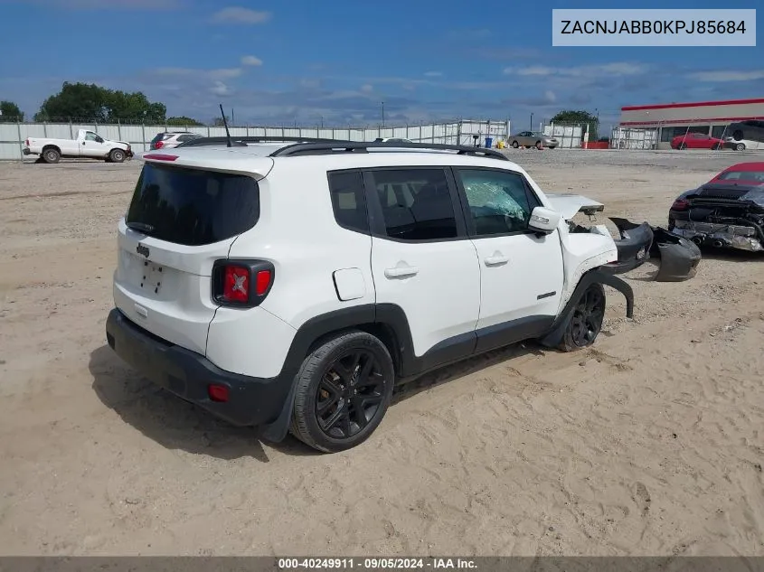 2019 Jeep Renegade Altitude Fwd VIN: ZACNJABB0KPJ85684 Lot: 40249911