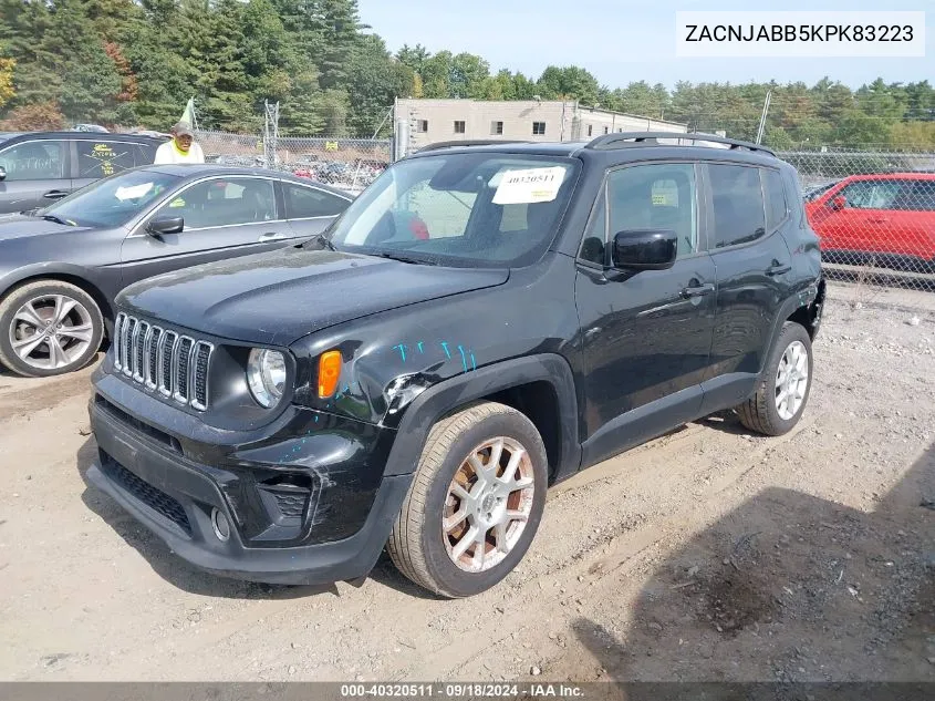 2019 Jeep Renegade Latitude VIN: ZACNJABB5KPK83223 Lot: 40320511