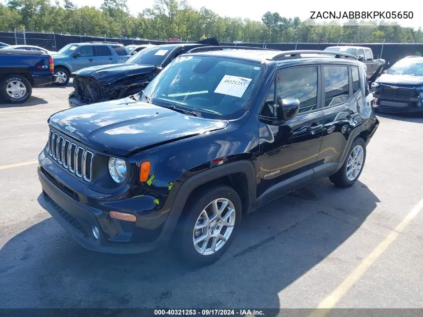 2019 Jeep Renegade Latitude Fwd VIN: ZACNJABB8KPK05650 Lot: 40321253