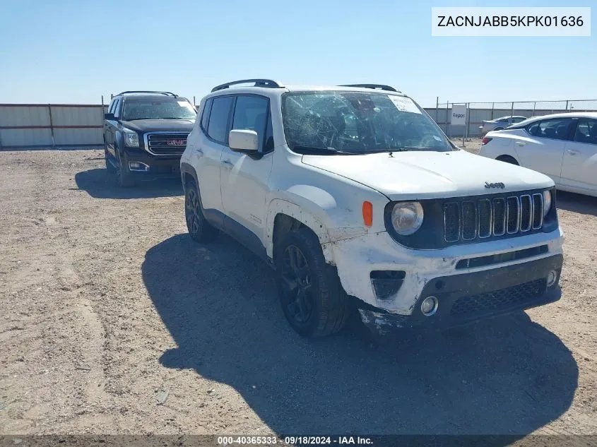 2019 Jeep Renegade Latitude Fwd VIN: ZACNJABB5KPK01636 Lot: 40365333