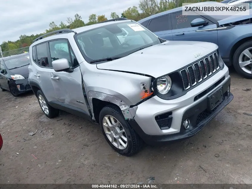 2019 Jeep Renegade Latitude 4X4 VIN: ZACNJBBB3KPK48265 Lot: 40444162