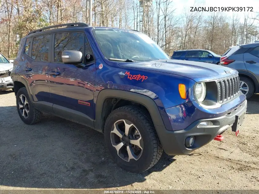 ZACNJBC19KPK39172 2019 Jeep Renegade Trailhawk 4X4