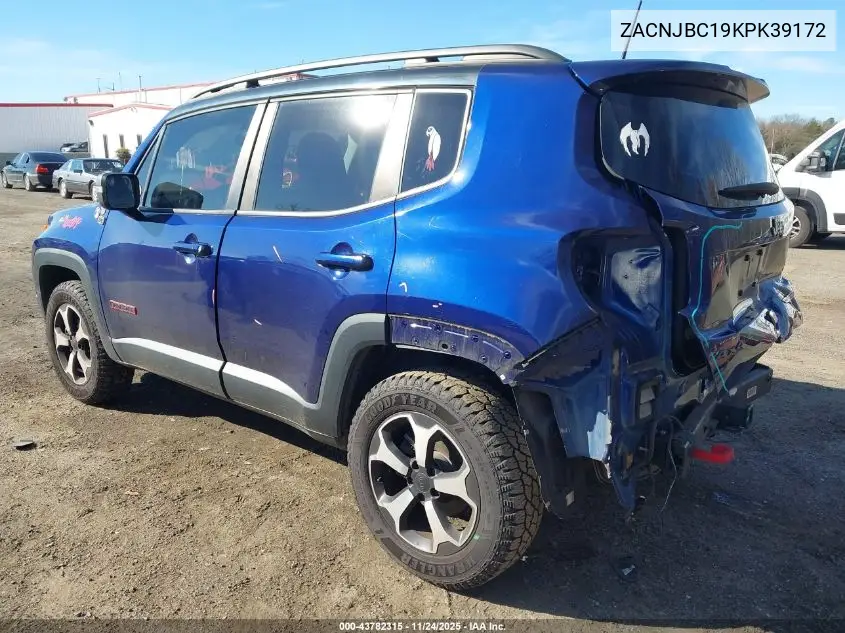 ZACNJBC19KPK39172 2019 Jeep Renegade Trailhawk 4X4