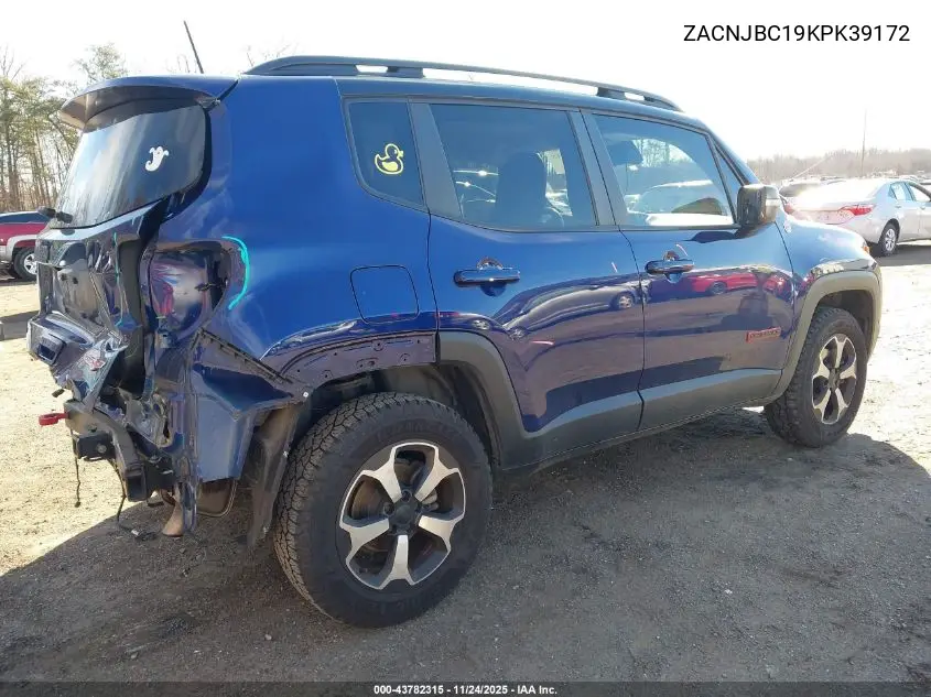 ZACNJBC19KPK39172 2019 Jeep Renegade Trailhawk 4X4