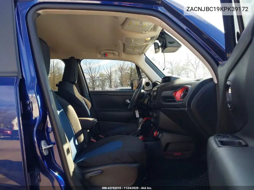 ZACNJBC19KPK39172 2019 Jeep Renegade Trailhawk 4X4