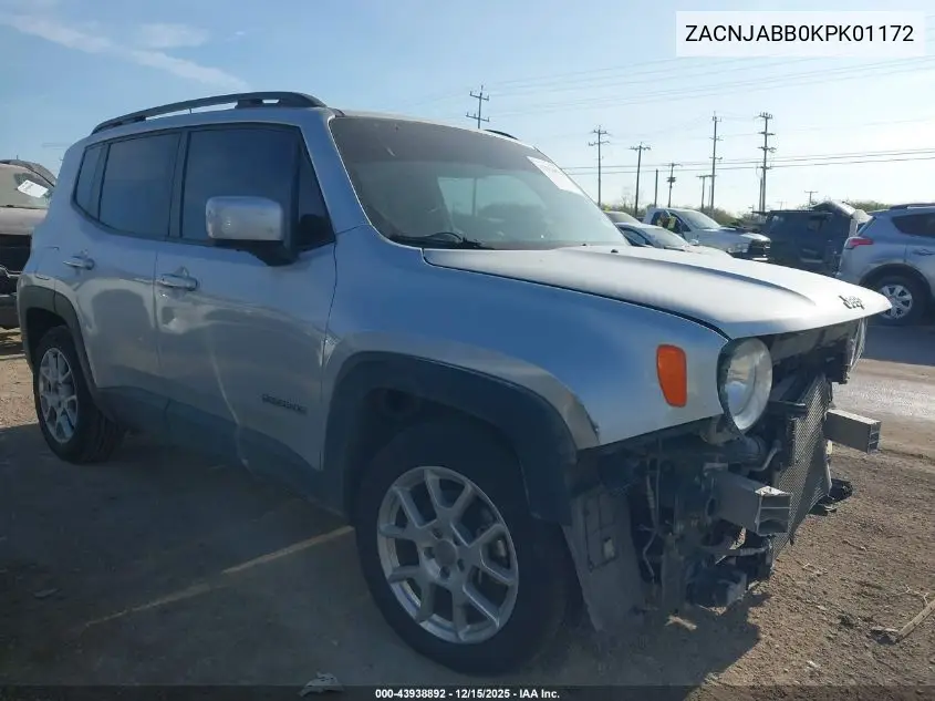 ZACNJABB0KPK01172 2019 Jeep Renegade Latitude Fwd