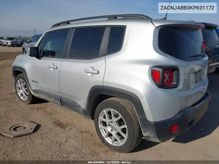 ZACNJABB0KPK01172 2019 Jeep Renegade Latitude Fwd