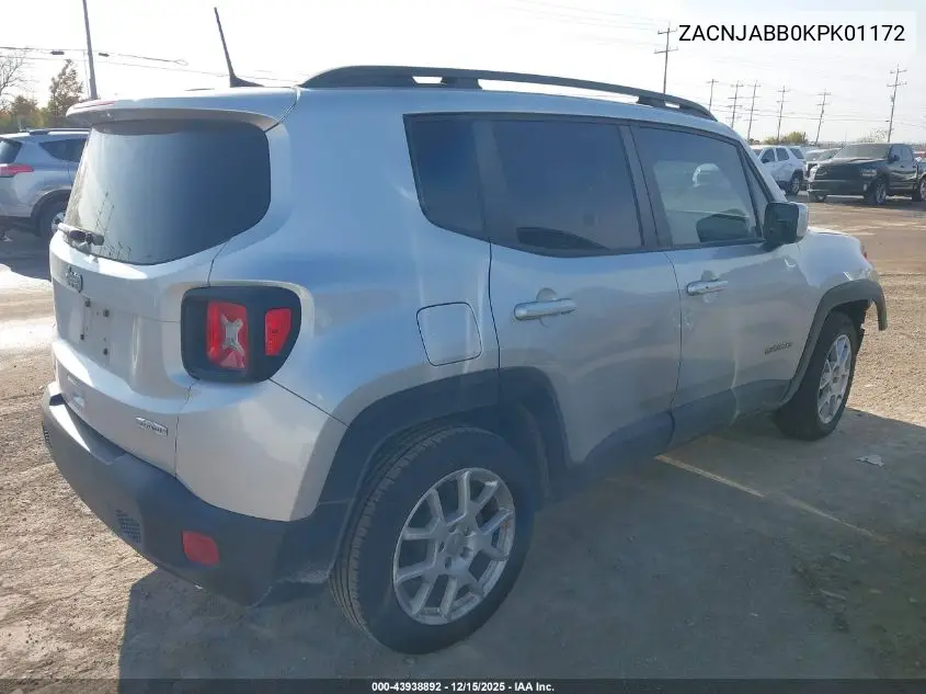 ZACNJABB0KPK01172 2019 Jeep Renegade Latitude Fwd