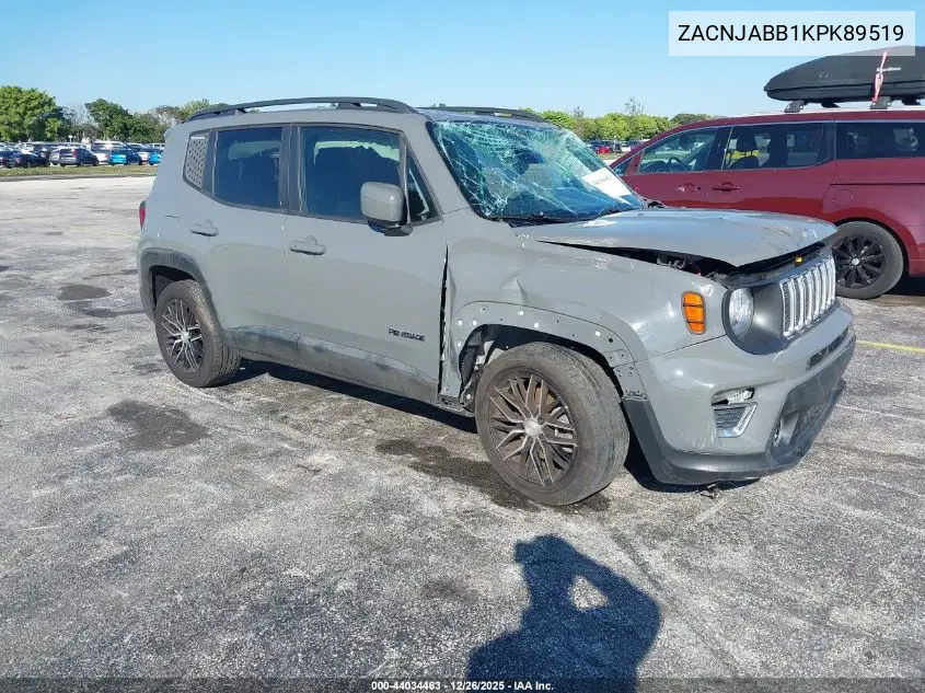 ZACNJABB1KPK89519 2019 Jeep Renegade Latitude Fwd