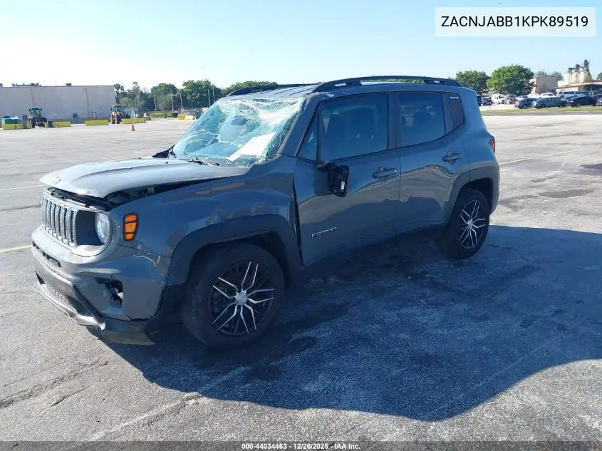 ZACNJABB1KPK89519 2019 Jeep Renegade Latitude Fwd