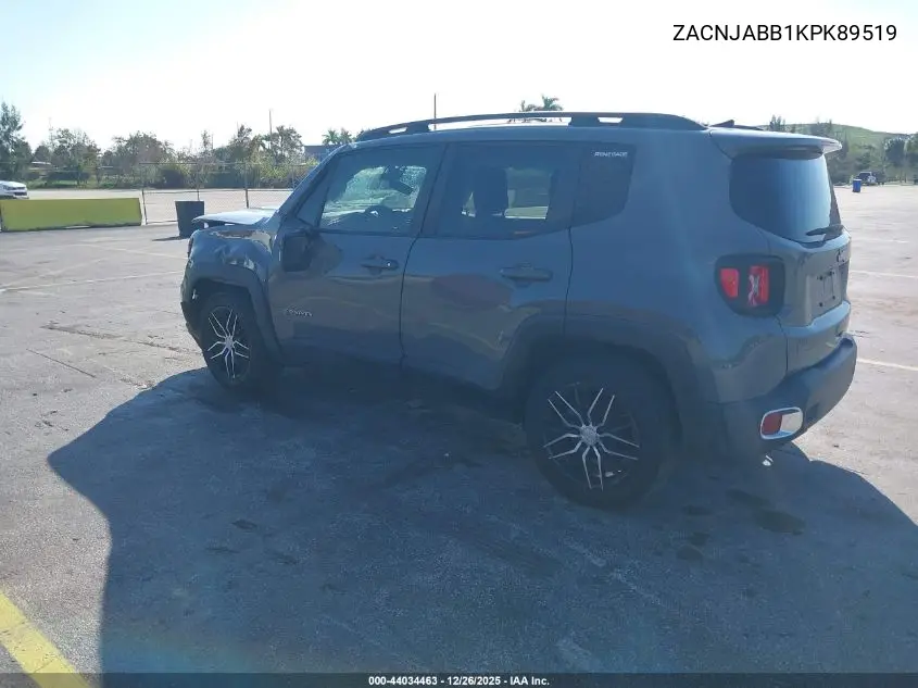 ZACNJABB1KPK89519 2019 Jeep Renegade Latitude Fwd