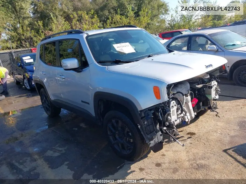 2020 Jeep Renegade Altitude 4X4 VIN: ZACNJBBBXLPL42743 Lot: 40320433