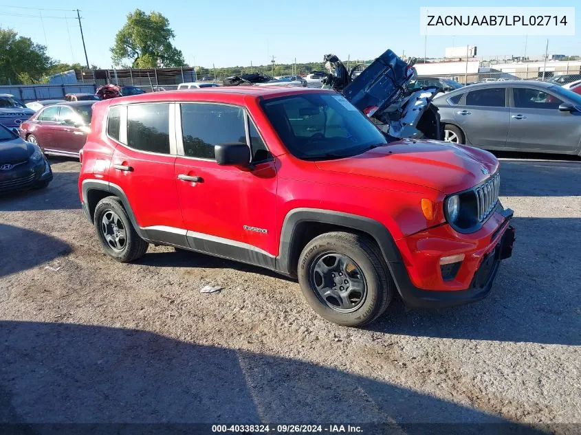 ZACNJAAB7LPL02714 2020 Jeep Renegade Sport Fwd