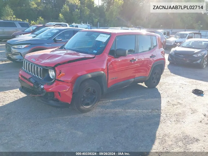 ZACNJAAB7LPL02714 2020 Jeep Renegade Sport Fwd