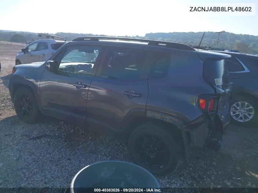 2020 Jeep Renegade Altitude Fwd VIN: ZACNJABB8LPL48602 Lot: 40383026