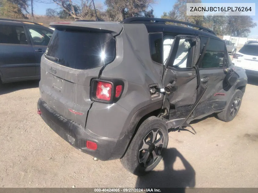 2020 Jeep Renegade Trailhawk 4X4 VIN: ZACNJBC16LPL76264 Lot: 40424005