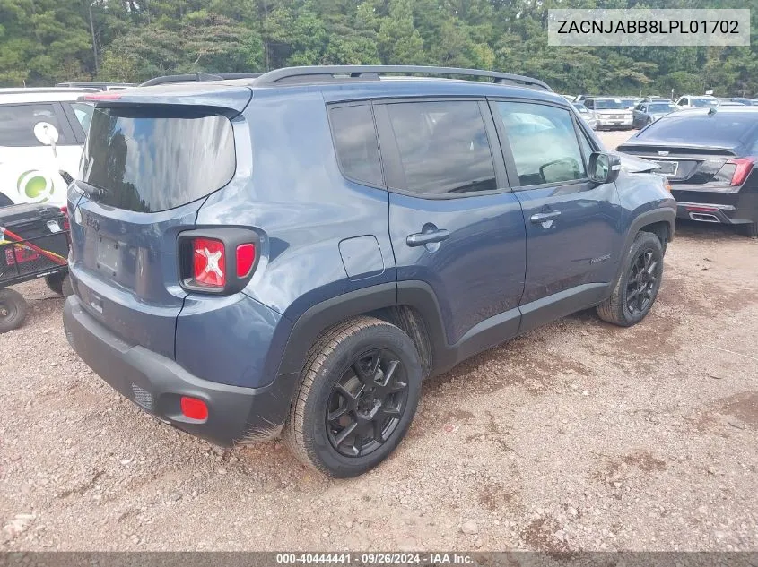 ZACNJABB8LPL01702 2020 Jeep Renegade Latitude