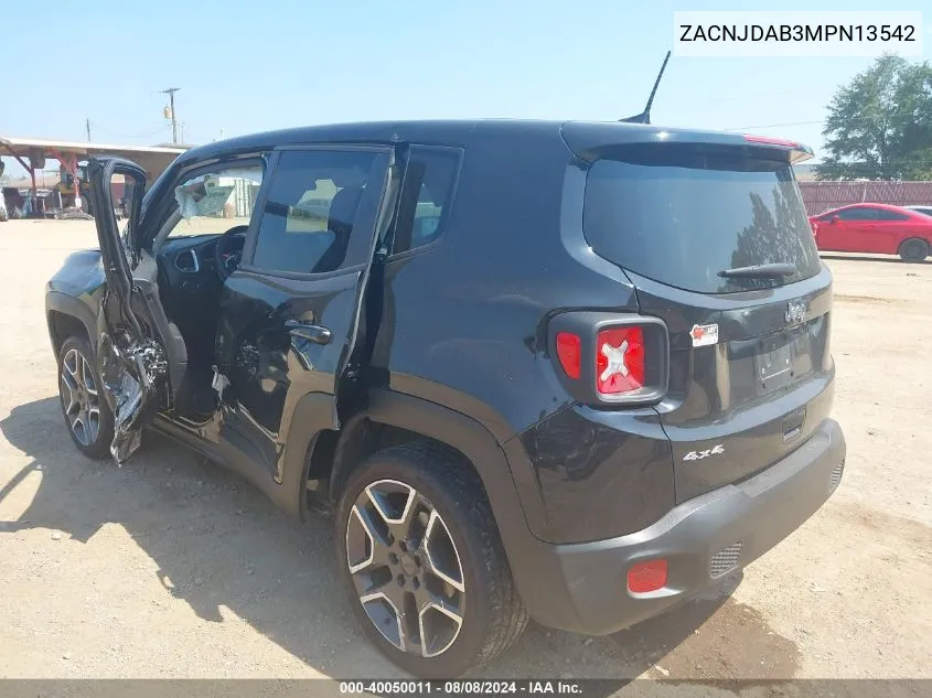 2021 Jeep Renegade Jeepster 4X4 VIN: ZACNJDAB3MPN13542 Lot: 40050011