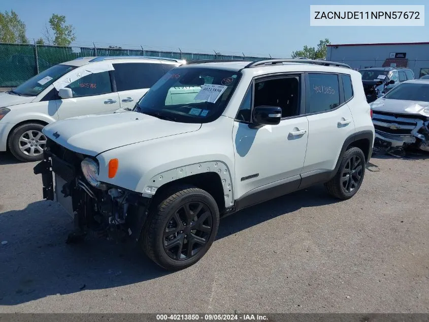 ZACNJDE11NPN57672 2022 Jeep Renegade Altitude