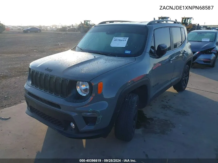 2022 Jeep Renegade Altitude 4X4 VIN: ZACNJDE1XNPN68587 Lot: 40396619