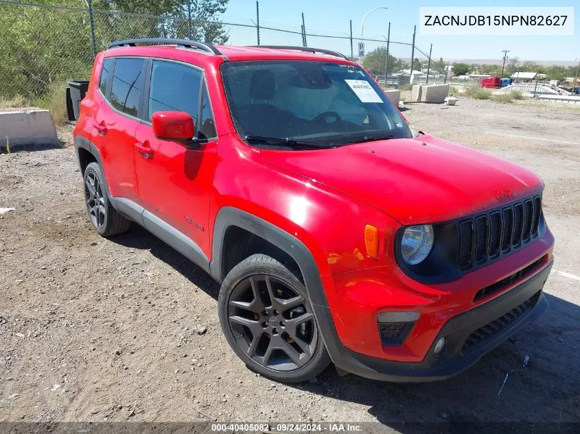 2022 Jeep Renegade Latitude VIN: ZACNJDB15NPN82627 Lot: 40405082