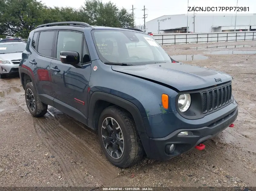 ZACNJDC17PPP72981 2023 Jeep Renegade Trailhawk 4X4