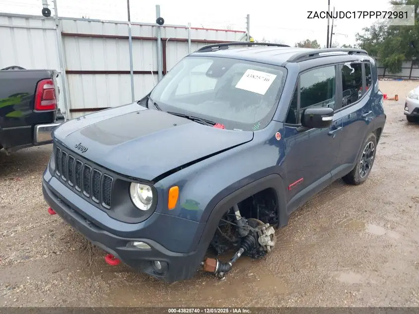 ZACNJDC17PPP72981 2023 Jeep Renegade Trailhawk 4X4