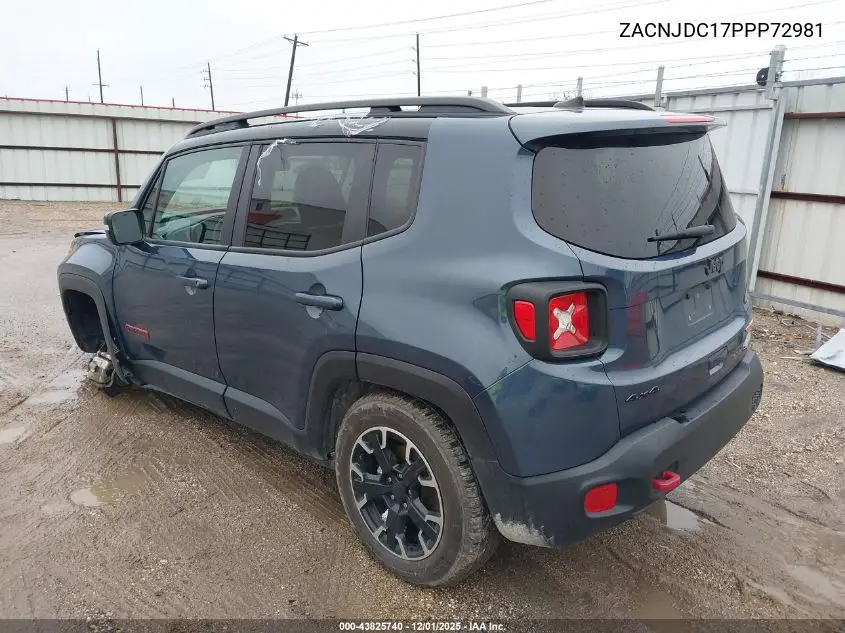 ZACNJDC17PPP72981 2023 Jeep Renegade Trailhawk 4X4