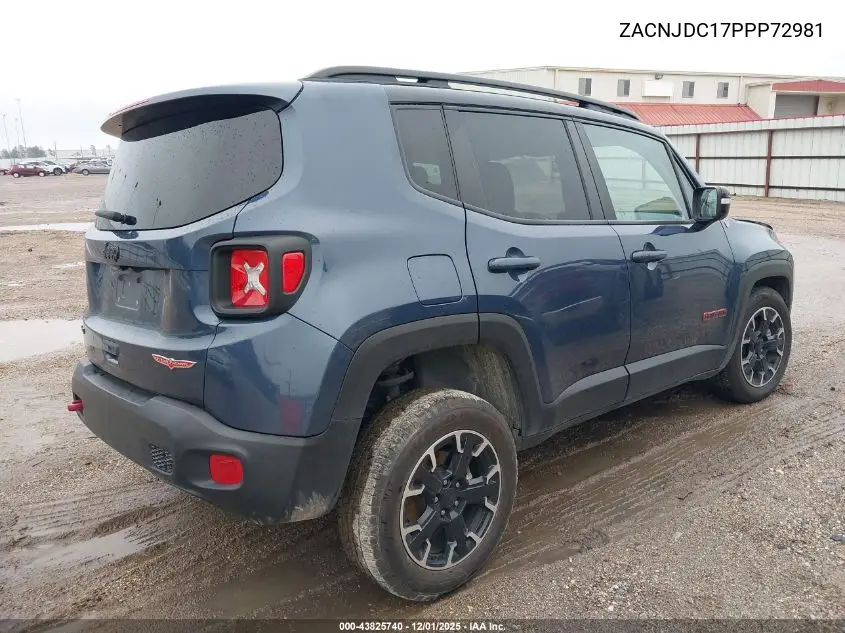 ZACNJDC17PPP72981 2023 Jeep Renegade Trailhawk 4X4